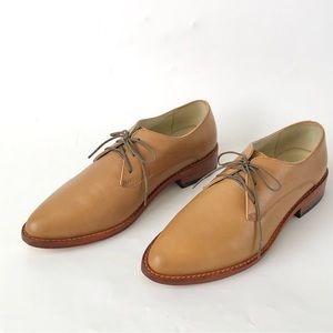 Nisolo James Almond leather Lace Up Oxfords Size 7.5